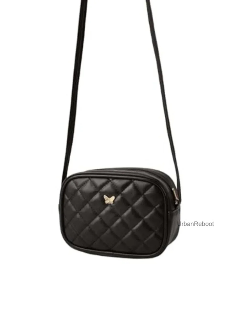 PU Leather Mini Crossbody Bag Zipper Shoulder Purse